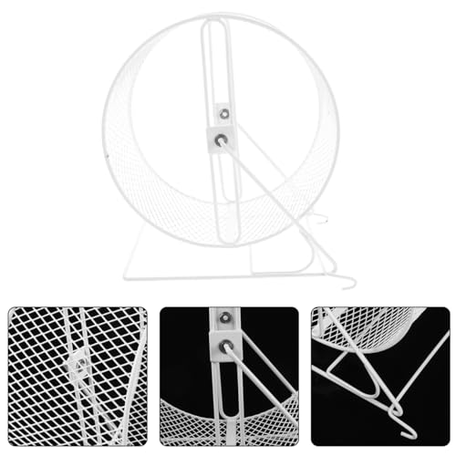 ibasenice Silent Hamster Wheel 9.25In Metal Wire Exercise Wheel Quiet Runner with Ball Bearings Textured Surface for Nail Care for Hamsters Gerbils Mice and Small Pets