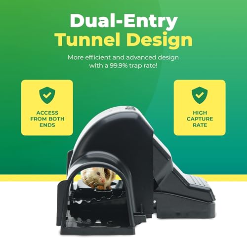 Rat Traps Indoor and Outdoor - 3 Pack Dual-Entry Large Rat Trap Outdoor and Indoor for Home, Garden and Restaurant with 99.9% Trap Rate | Easy to Use Rodent Traps with Safe Hands Free Design - UCatch - size: Pack of 3