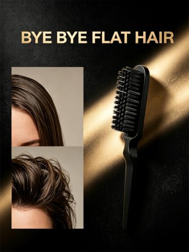 4 Pcs Hair Styling Tool Set, Detangling Brush & Rat Tail Comb, Edge Control Brush Kit, Yellow Leopard Print Hair Accessories for Flyaway Smoothing