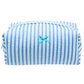 PAZIMIIK Cozy Makeup Bag for Women,Zipper Cosmetic Pouch,Stripe Lake Blue | Soft Cosmetic Organizer for Makeup,Skincare,Toiletries,Daily Beauty Essentials,Purse,On-the-Go,Bridesmaid Gifts - color: Stripe Lake Blue