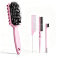 Curl Defining Brush, Curly Hair Brush, Slick Back Hair Brush, For Combing and Shaping Curls in All Hairstyles to Reduce Pulling (Pink) - color: Pink