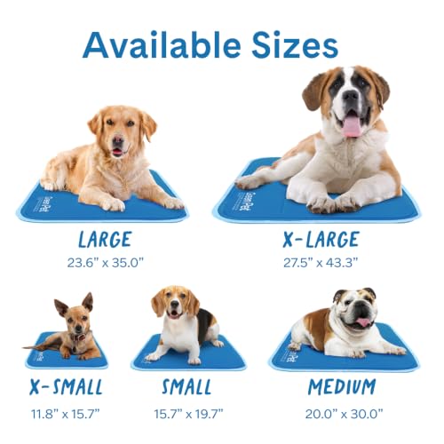 The Green Pet Shop Cool Pet Pad - Small, Blue - Self-Cooling, Pressure Activated Mat for Dogs & Cats from 9-20 lbs - Non-Toxic Gel, No Water Needed - color: Blue, size: Small