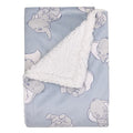Disney Dumbo Sweet Little Baby Light Blue and White Super Soft Sherpa Baby Blanket - color: Dumbo - Sweet Little Baby