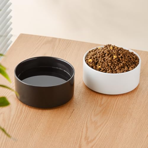 6'' Ceramic Dog Bowl - 30Oz Classic Dogs Food & Water Bowl for Small and Medium Breed Dogs, Heavy Duty Non-Slip Dog Dishes, Food Grade Stoneware Pet Bowl, Dishwasher & Microwave Safe, White - color: Bowl - White, size: 6 inch