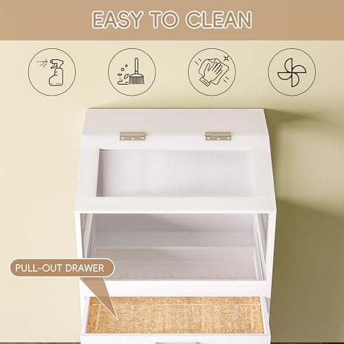 Betterhood Hamster Cage with Storage Cabinet,Hamster Cag for Small Animals, Large Hamster Cage and Habitat with Easy View Acrylic Panels for Hamster, Rabbit, Hedgehog (24"x19"x40") - size: 39.4"L x 19.7"W x 40.5"H