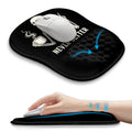 Hokafenle Ergonomic Wrist-Hugging Mouse Pad Wrist Support, U-Shaped Holding Wrist Rest Mousepad for Carpal Tunnel Pain Relief with Cushioned Memory Foam Slope Massage Bulge (10.2x8.3 in,Never Better) - color: Never Better