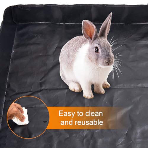 Guinea Pig Cage Bottom Tarp for C&C Grids Habitat Cage Panel, 47x24 inches Guinea Pig Cage Liner Base, Washable Small Animal Cage Bedding for Rabbits Hamsters Hedgehogs Ferrets Small Pets(No Cage)