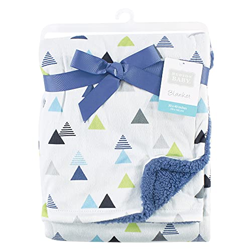 Hudson Baby Unisex Baby Plush Mink and Sherpa Blanket, Abstract, One Size - color: Abstract, size: One Size