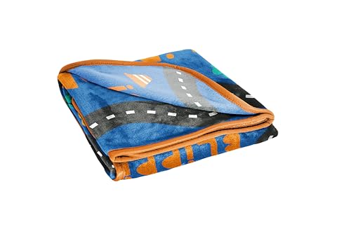 Jay Franco Kids Plush Throw Blanket – Soft & Cozy Fleece Throw for Bedroom & Couch Décor, Official Licensed Product, Blue - Blippi, 40x50 - Travel Blanket - color: Blue - Blippi, size: 40x50 - Travel Blanket