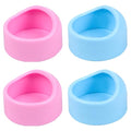 4 Pack Hamster Bowl Dwarf Feeding Bowls Food Water Feeder Dish for Robo Syrian Hamsters Hammies Mice Gerbils Degus Hedgehog Small Animals Pet