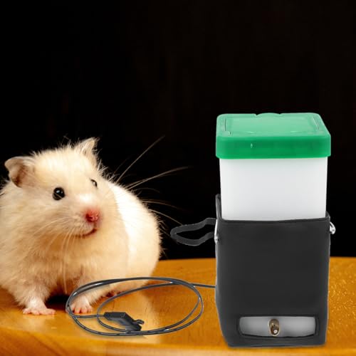 POPETPOP Heated Water Bottle for Pets Automatic Thermostat Rabbit Water Dispenser Capacity Safe Easy to Clean for Hamsters Bunnies and Other Animals