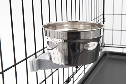 Lixit Stainless Cage Bowl, 20oz - size: 20oz
