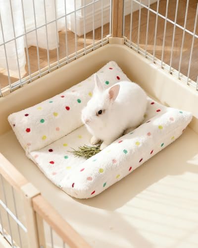 16 * 14in Rabbit Bed Thickened Soft Bunny Nest Machine-Washable Plush Pillow Reversible Plush Pet Pad Cotton Rabbit Pillow - color: Beige, size: 16*14in