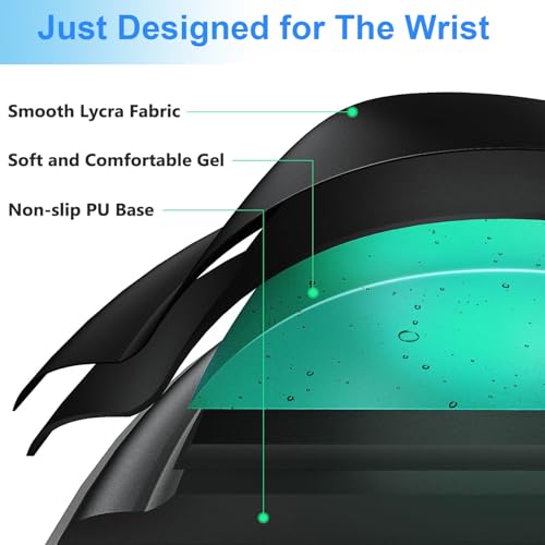 Ergonomic Mouse Pad with Gel Wrist Support, Comfortable Wrist Rest Mousepad with Non-Slip PU Base for Pain Relief, Desk, Home & Office (Golden Butterfly) - color: Golden Butterfly