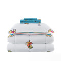 Berkshire LIG Printed Reversible Microfiber Comforter Set–5-Piece, Ultra Soft All-Season Bedding, Wrinkle & Fade Resistant, Twin, Dancing White - color: Dancing White, size: Twin