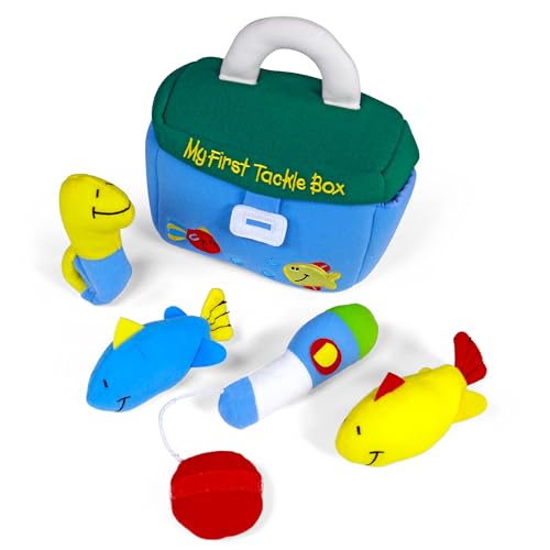 GUND Baby My First Tackle Box 5-Piece Sensory Plush Toy Playset for Babies - style: Tackle Box