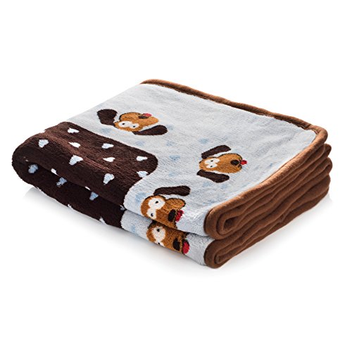 Snuggle Puppy Blanket for Pets - Cozy Dog Blanket for Small Dogs - Machine Washable Dog Blanket in Blue - color: Blue