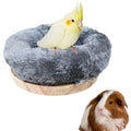 Bird Nest,1Pc Detachable Plush Parrot Hammock Bed,Winter Warm Bird House Snuggle Hut Birds Sleeping Bed Wood Perch for Budgies Cockatiel Conure Parakeet Hamster (Grey, Small) - color: Grey, size: Small