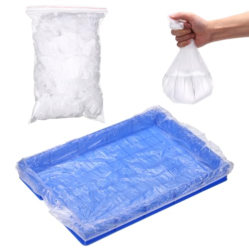 Disposable Bird Cage Liners, Clear Plastic Cage Liners for 12x8 Inch Pallets Tray Universal Elastic Film, (30 Pcs), Intended for Parakeet/Cockatiels/Rabbit/Guinea Pig - size: 12x8 Inch