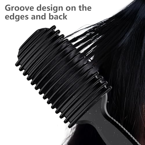Curl Defining Brush, Curly Hair Brush, Slick Back Hair Brush, For Combing and Shaping Curls in All Hairstyles to Reduce Pulling (Black) - color: Black