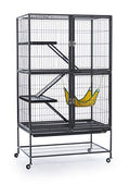 Prevue Pet Products 485 Feisty Ferret Home with Stand, Black Hammertone Small - style: Feisty Ferret Cage