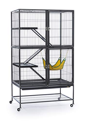 Prevue Pet Products 485 Feisty Ferret Home with Stand, Black Hammertone Small - style: Feisty Ferret Cage