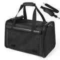 YUDODO 25lbs Cat Carrier Lightproof Soft Sided Pet Carrier for Large Cat | Airline Approved, Lightproof Breathable Design, Side Pockets, Durable Mesh, Foldable and Portable, Black - color: Black
