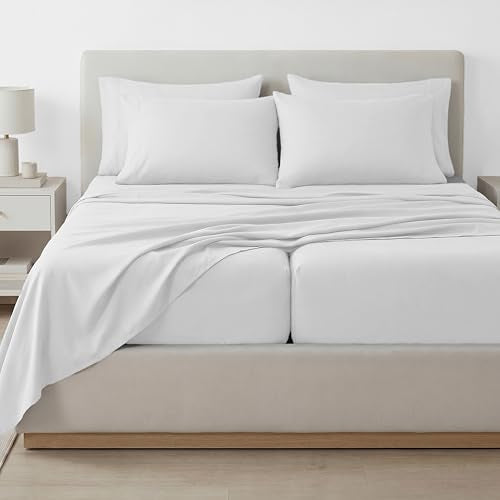 Southshore Fine Living, Inc. 7 Piece Split King Sheet Set for Adjustable Bed, 21 Inch Deep Pocket Sheets, 2 Fitted Bed Sheets Split King, 1 Flat Sheet, 4 Pillowcases, Pet Hair Resistant - White - color: 01 - White, size: Split King