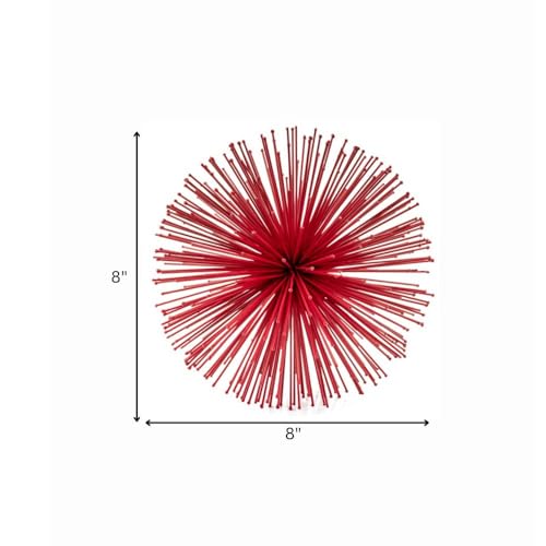 Modern Day Accents 5251 Erizo Spiked Medium Red Sphere, 8" D - color: Red, size: Medium