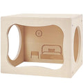 Hamster Hideout Wooden House,Hamsters Multi Chamber Hideout,Small Animal Habitat for Clear Observation,Hamster Toys for Dwarf Hamstersm,Gerbils, Hedgehogs, Rats, Mice(Bedroom) - color: Bedroom
