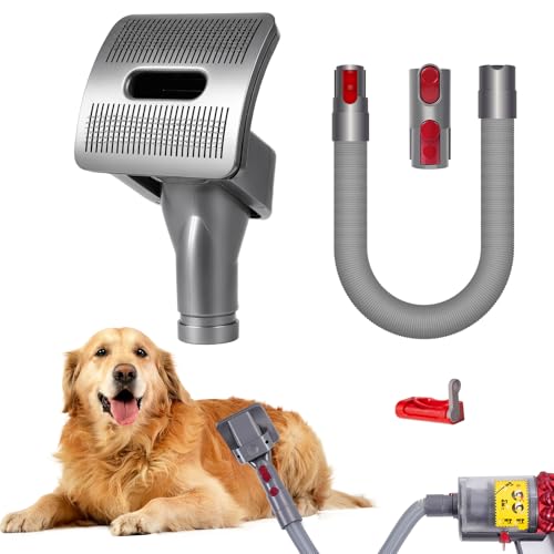 Pet Grooming Kit Compatible with Dyson V7 V8 V10 V11 V15 Vacuum Cleaner | Flexible Extension Hose Mattress Tool Stiff Brush Soft Bristle and Flexible Crevice Tool for Home Cleaning - color: Pet Grooming Kit Suitable for Small Breed Dogs or Cat