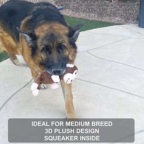 Jalousie Multipack Dog Squeaky Toys Strong Almost Indestructible, with Added Liner for Longer Play Dog Chew Toys (Medium Breeds - 5 Pack Dotted) - color: Medium Breeds - 5 Pack Dotted
