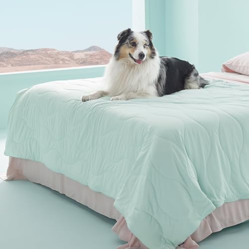 Bedsure ArcticMax™ Q-MAX>0.5 Premium Cooling Blanket for Bed，60x80” | Breathable Summer Washable Throw, Dog Blanket Cooling Mat Pad, Soft Durable Cold Self Cooling Pet Mat for Hot Weather，Green - color: Turquoise Green, size: Twin(60x80")