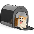 PETSFIT Soft Dog Crate, Dog Travel Crate - 26.5 Inch Lightweight, Roomy, Easy to Set Up, Portable Pop Up Dog Carrier with Thick Mat, Sturdy Soft Sided Dog Crate, Grey - color: Grey, size: 20.0"L x 20.0"W x 26.5"H