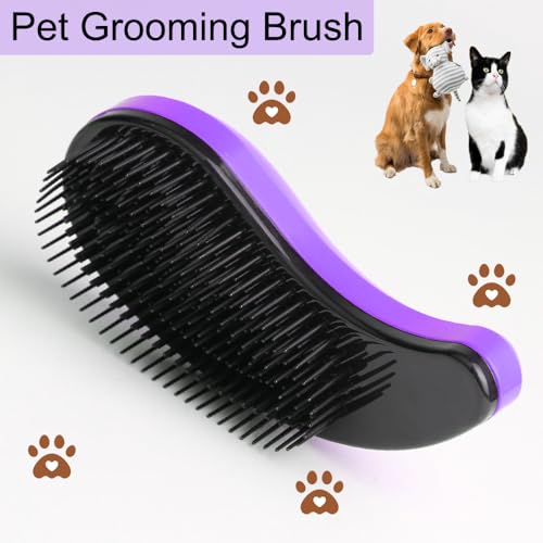 Puppy Brush, Soft Dog Brush for Grooming, Puppy Hair Remover Brush Comb, Grooming Tool for Poodles,Teddy, Yorkies, Maltese, Shih Tzu, Chihuahua, Light Purple - color: Light Purple