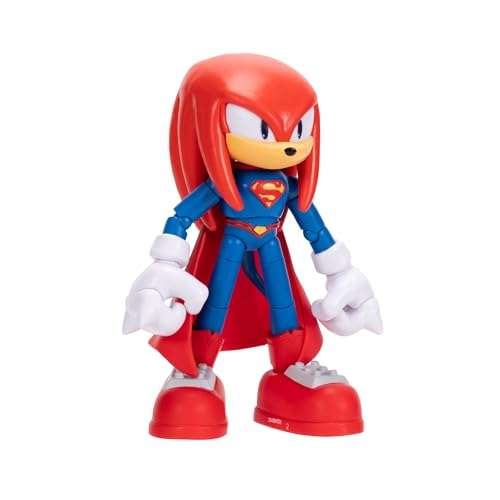 DC X Sonic Collectable Action Figures Shadow as Batman, Tails as Cyborg, Knuckles as Superman Featuring Highly Articulation Figures with Dynamic Posing - style: 5" Sonic X DC 3-Pack