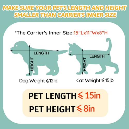 Small Pet Carrier 18" L x 13" W x 9.5" H Airline Approved, Black | for Southwest Airlines, Lockable Safety Zippers and Anti-Scratch Mesh, Pets Under 10 lbs - color: Black, size: 18.0"L x 13.0"W x 9.5"H