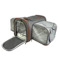Mr. Peanut's Big Apple XL Double Expandable Pet Carrier (Platinum Gray)