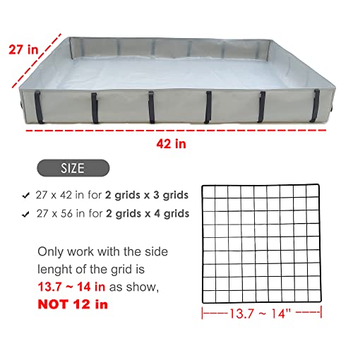 Guinea Pig Cage Bottom for C & C Grids Habitat, Waterproof and Washable Liner Base for Rabbits,Chinchillas,Ferrets and Other Small Animals Pet (Bottom Only 27" x 42")