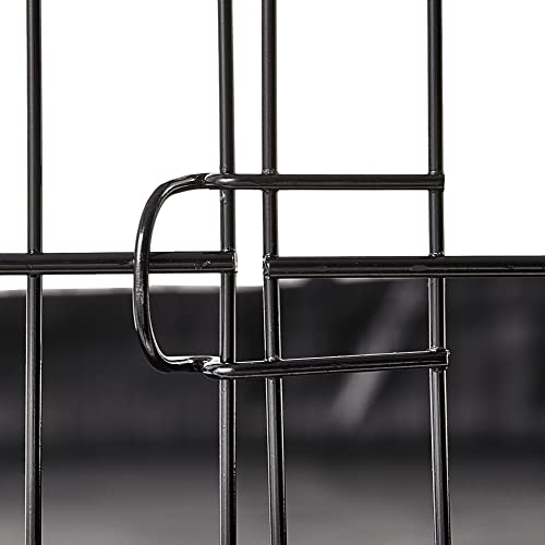 Amazon Basics Leakproof Canvas Bottom Guinea Pig Cage, Easy to Clean Small Animal Habitat with Divider Set, Indoor/Outdoor, Portable, No Tools Needed, 47.6"L x 24.2"W x 14"H, Black - size: 47.6"L x 24.2"W x 14.0"H