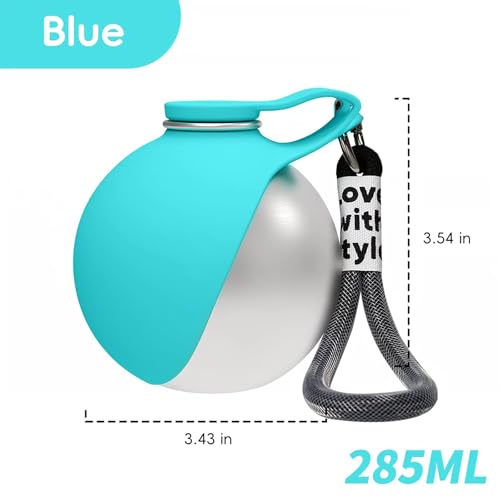 2 in 1 Portable Dog Water Bottle, 10oz Stainless Steel Leak Proof Pet Water Bottle with Foldable Silicone Bowl, Outdoor Travel Water Bottle for Dogs Walking Hiking Camping, 2 Pack Mix - color: 2PCS- Mix