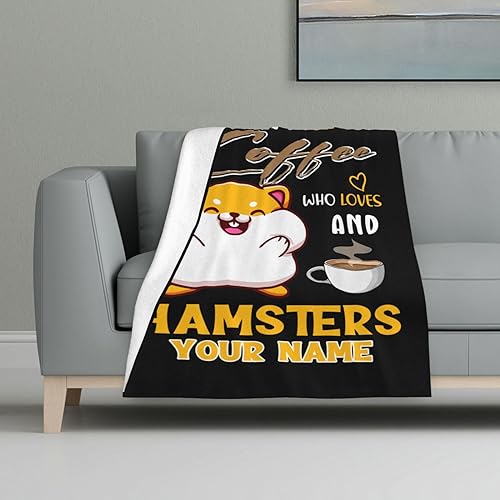 Custom Hamster Throw Blanket for Kids Pets Gifts, 40” x 30” | Soft Flannel, Lightweight but warm, Machine washable, HD print, Wrinkle & shrink resistant, Anti-pilling, Suitable all ages - color: Hamster Blanket 2 Custom, size: XS(30"X40")