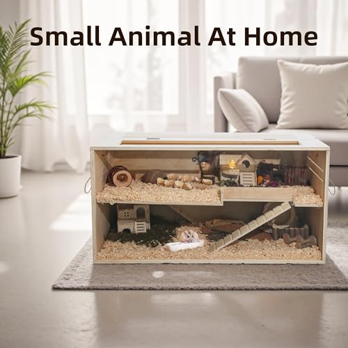 Pine Small Animals Houses&Habitats Chewproof, 40" Pine Guinea Pig Cage Hamster Cage for Small Animals (40" Large, Normal) - size: 40.0"L x 20.0"W x 20.0"H