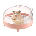 Pawfly Hamster Sand Bath Container, Hamster Sand Bath Box, Hamster Bathtub, Hamster Bathroom, Hamster Toilet, Plastic Dust Bath for Dwarf Hamsters, Syrian Hamsters, Mice, Gerbils & Small Animal, Pink - color: Pink