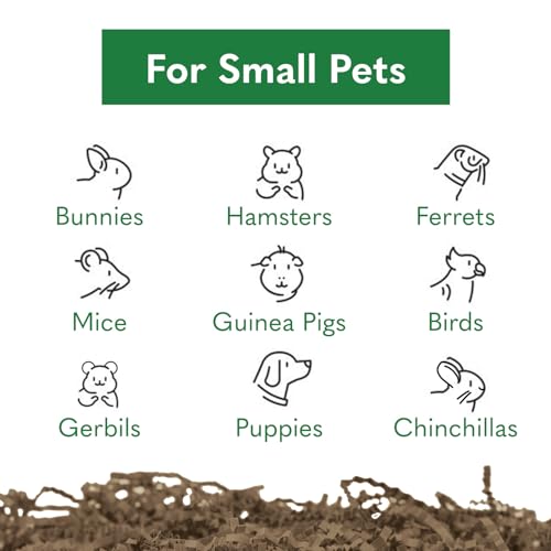 ECO Bedding 99% Dust Free Paper Bedding for Small Pets, Eco Natural Bag, 4.5 lb (Expands to 125 L)