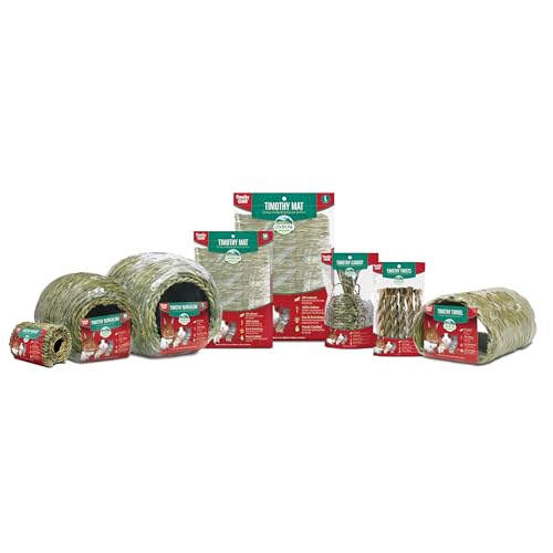 Oxbow Timothy Hay Tunnel, Guinea Pig Hideout, Rabbit & Bunny Tunnel, Edible | Guinea Pig Tunnel, Timothy Club, Timothy Hay, Rabbit Tunnel, Edible, Hand-Woven, Guinea Pig Enrichment, Rabbit Enrichment - color: Green, size: 9.45x7.48x6.10 Inch (Pack of 1)