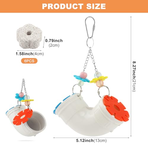 Rat Enrichment Toys, Wide Opening Rat Foraging Kit, Slow Feeder Hanging Fancy Mice Cage Accessories Puzzle Toy More Healthy, Easy-Clean Cage Accessories for Mice & Parrots