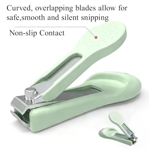 Baby Nail Kit with Owl Case, 4-Piece Infant Manicure Set, Green | Infant Nail Clippers, Rounded Safety Scissors, Gentle File, Tweezers, Newborn and Toddler Friendly - color: Green