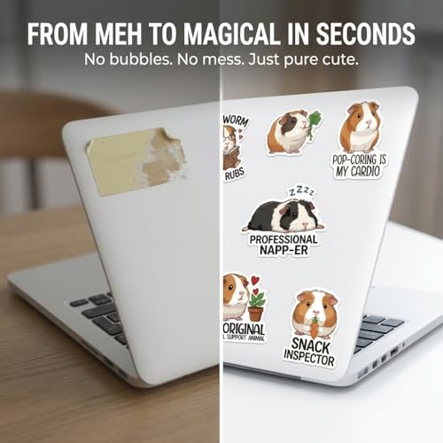 20PCS Guinea Pig Stickers - Cute Hamster Stickers, Funny Cartoon Animal Vinyl Decals for Laptop Water Bottle Notebook Phone Skateboard, Guinea Pig Lover Gift Aesthetic Pet Stickers - style: Guinea Pig Stickers