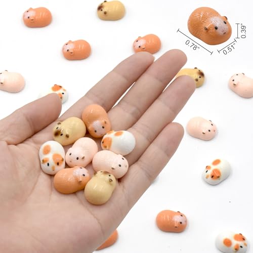 HOMICO 32 Pieces Mini Guinea Pig Animals Tiny Resin Animals for Dollhouse Fairy Garden Landscape Aquarium Party Decoration - style: Guinea Pig